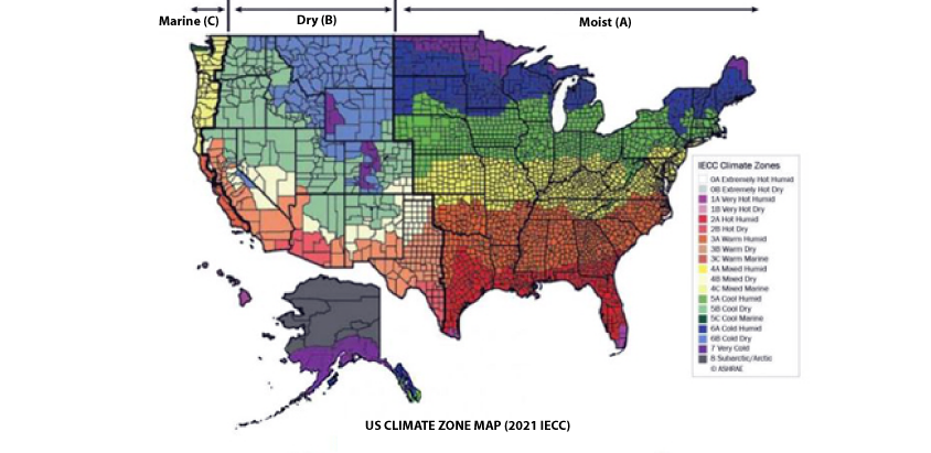 Climate Zone Residential Map