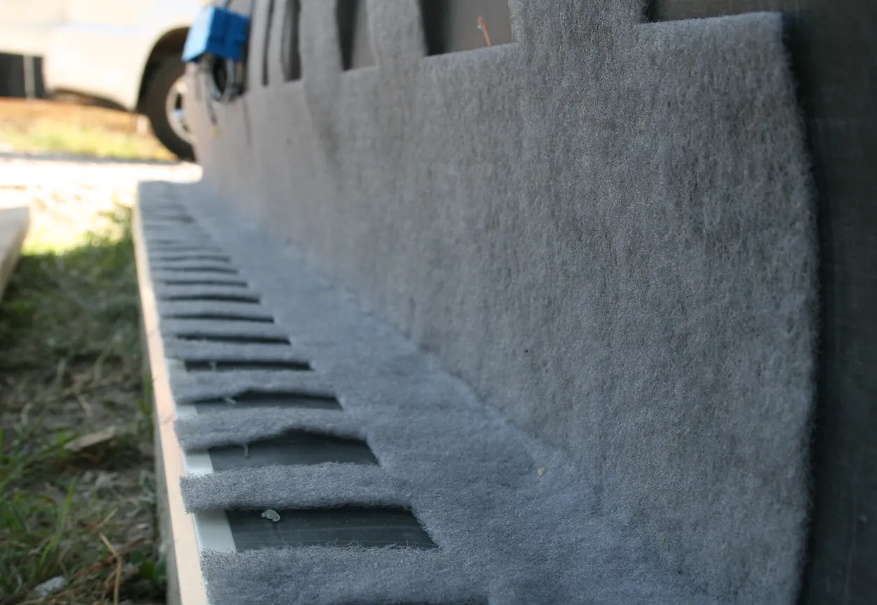 TotalFlash masonry cavity wall flashing system installed on a jobsite
